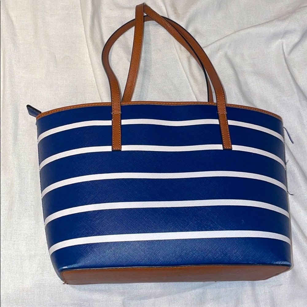 Aldo Navy Striped Shoulder Bag
